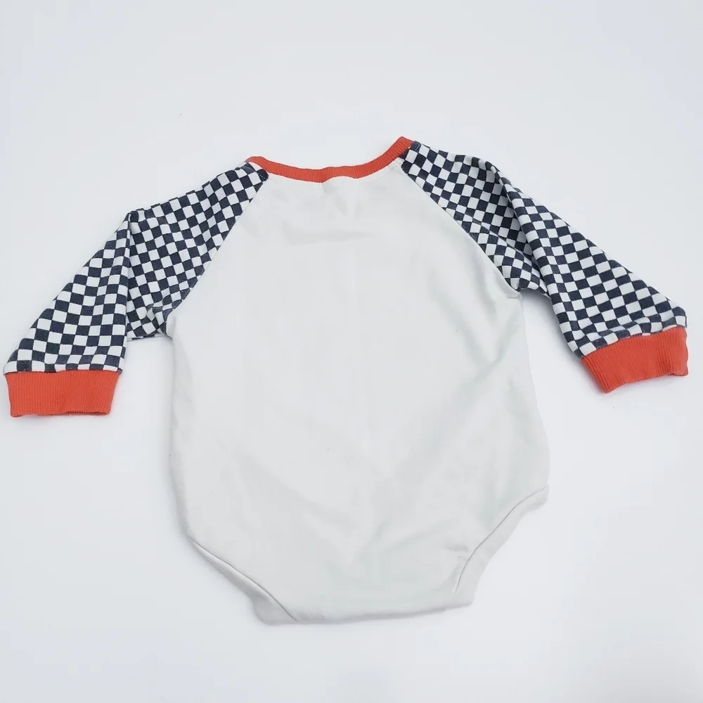 Creepin It Real Skater Ghost Long Sleeve Onesie Plaid Halloween